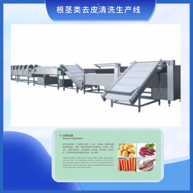 根茎类去皮清洗生产线